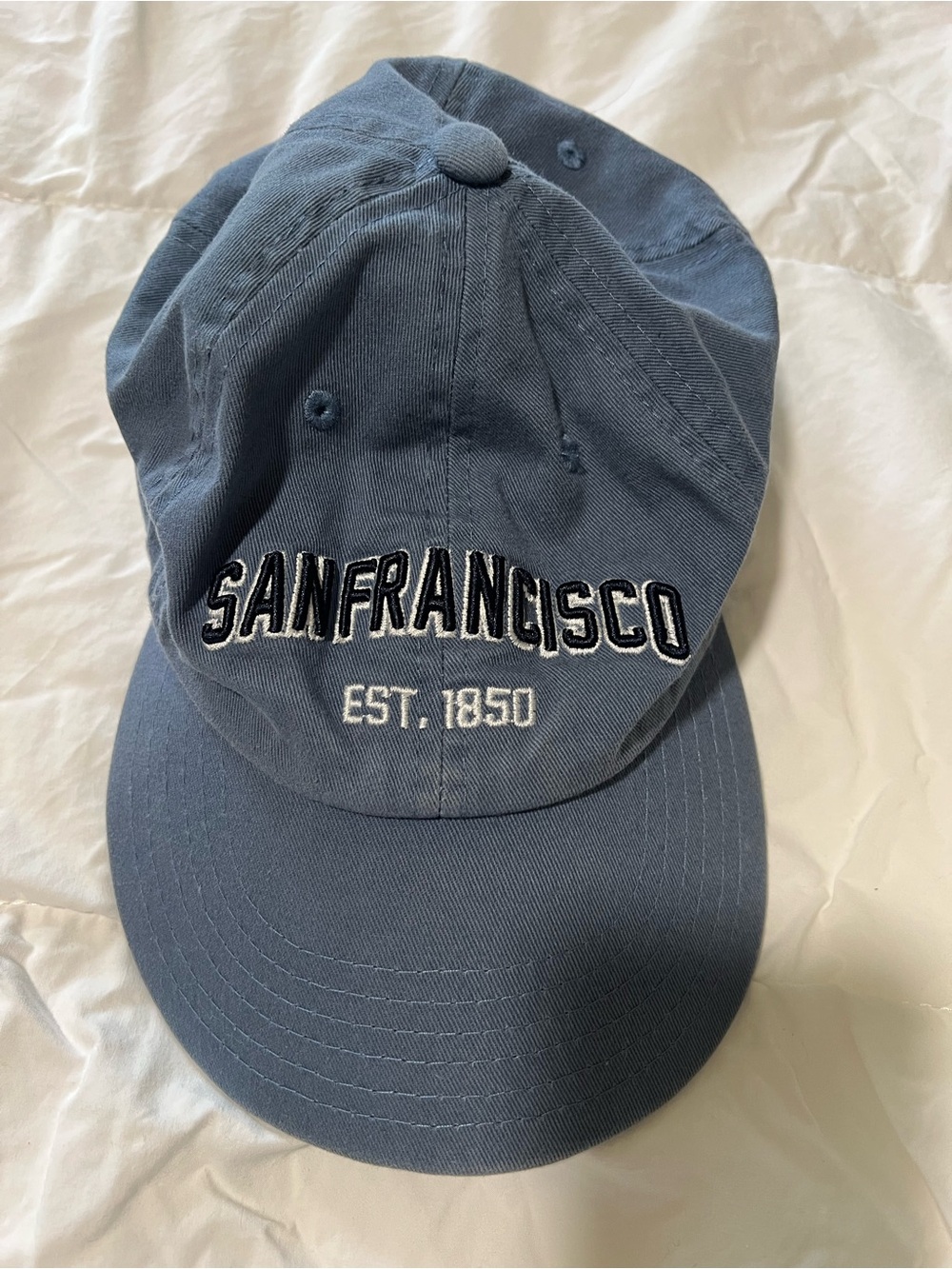 San Francisco Embroidered Baseball Cap - Blue